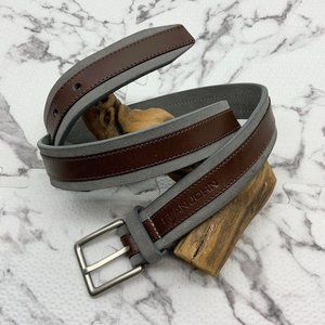 Men's Sean John Brown | Grey Suede Belt